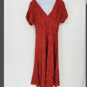 Free people looking for love red midi dress size 2